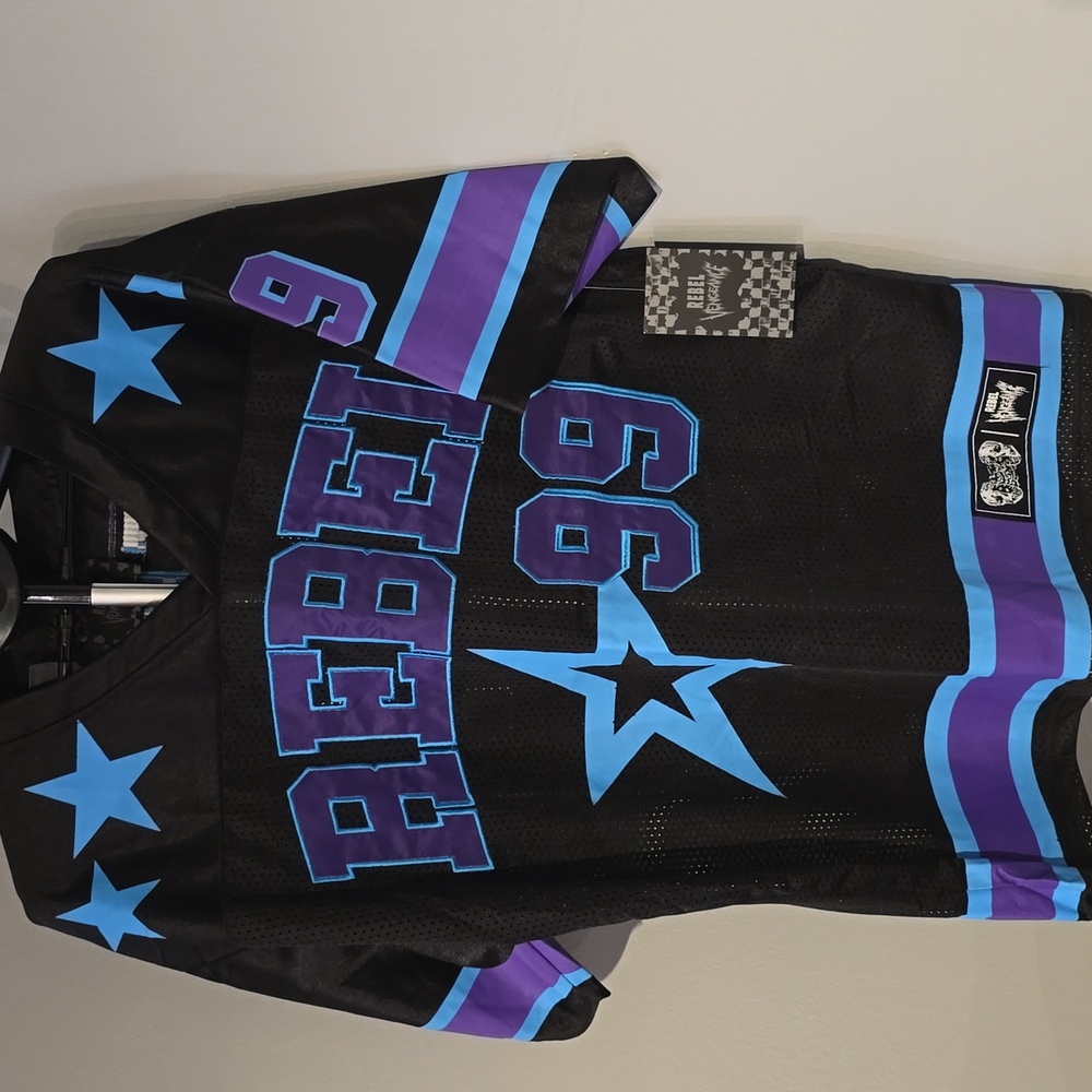 Rebel Vengeance 99" mesh football-style fashion jersey Size XL
